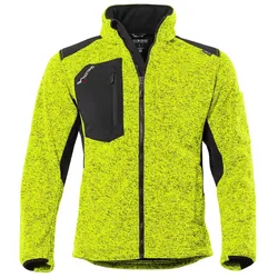 Strickfleece-Jacke "PROTECTANO" - S - kiwi/meliert