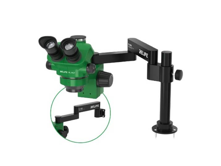 RELIFE RL-M28 support de bras oscillant de Microscope pliant universel support de Microscope réglable en hauteur pivotante à 360 degrés
