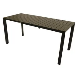 Gartenausziehtisch Pylos 117 (162) x 70 x 75 cm  - Aluminium Gartentisch, Silbergrau – praktischer Terrassentisch – Outdoor Tisch für Garten