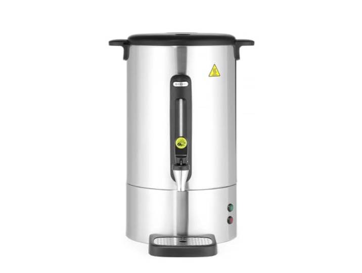 HENDI Kaffee-Perkolator, UNIQ, zum Brühen von Kaffee, 14L, Silber Tropffreier Zapfhahn, Wasserstandsanzeige, Kaffeebereiter, Kaffeemaschine, 230V/1750W, 357x380x(H)502mm, Edelstahl, PP