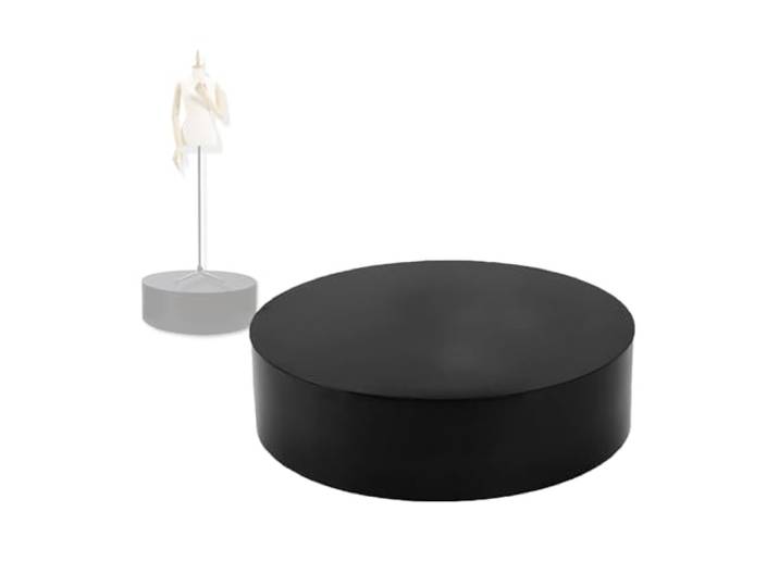Runder zylindrischer Sockelständer for Schaufensterpuppen, Heimdekoration und Vitrine(Black,40x40cm)