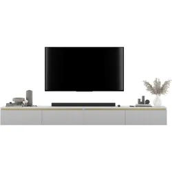 TV-LOWBOARD 2er-Set Selene Weiß matt 280 cm