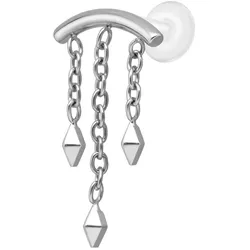 PTFE Labret mit Innengewinde + Titan-Aufsatz WINDSPIEL