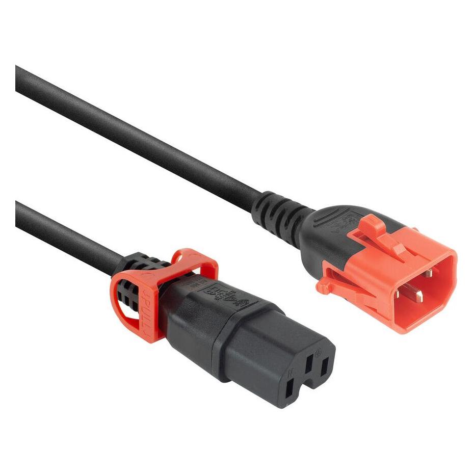 ACT Powercord C14 IEC Lock+ Dual Locking - C15 IEC Lock+ black 1 m, PC3868 (PL0041)