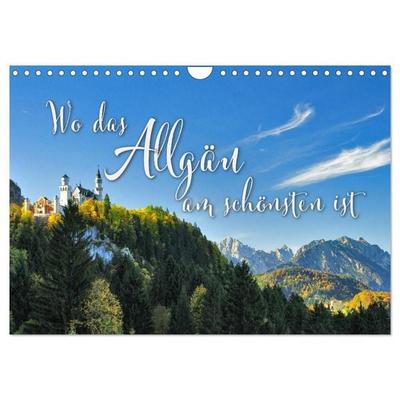 Wo das Allgäu am schönsten ist (Wandkalender 2027 DIN A4 quer), CALVENDO Monatskalender
