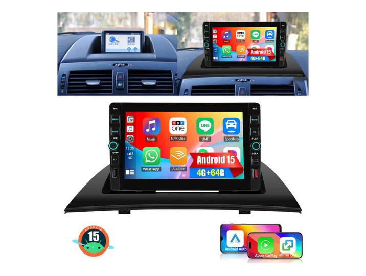 ESSGOO DAB+ 64G Android16 2DIN Für BMW X3 E83 2006-2010 GPS Navi WIFI Carplay Autoradio (RDS, 4+64GB(optional), Digitalradio (DAB), FM, GPS, WIFI, SWC, Apple Carplay Android Auto GPS Navi WIFI BT EQ)