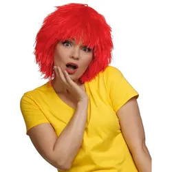 Kurzhaarperücke "Clown", rot