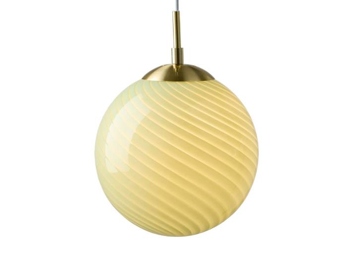 Suspension CANDY BALL, olive/laiton vieilli, Ø 25 cm - Halo Design - Salon / séjour - Verre - À ampoule unique
