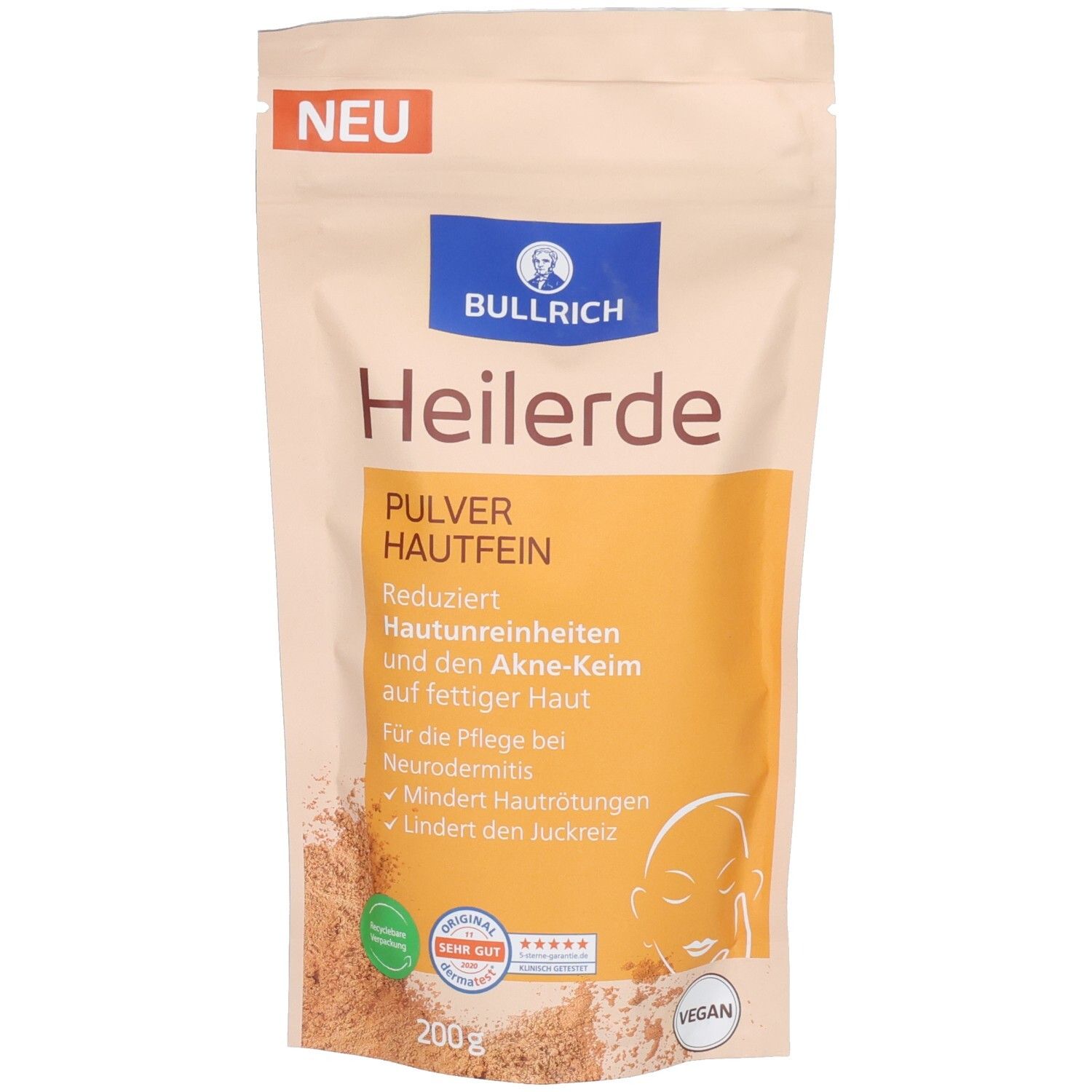 Bullrich Heilerde Pulver hautfein 200 g