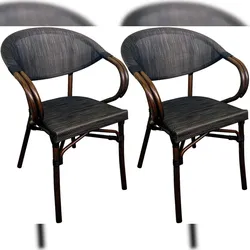 CLP 2er Set Bistrostuhl Sorva Stoff HBT: 83x57x57 cm coffee