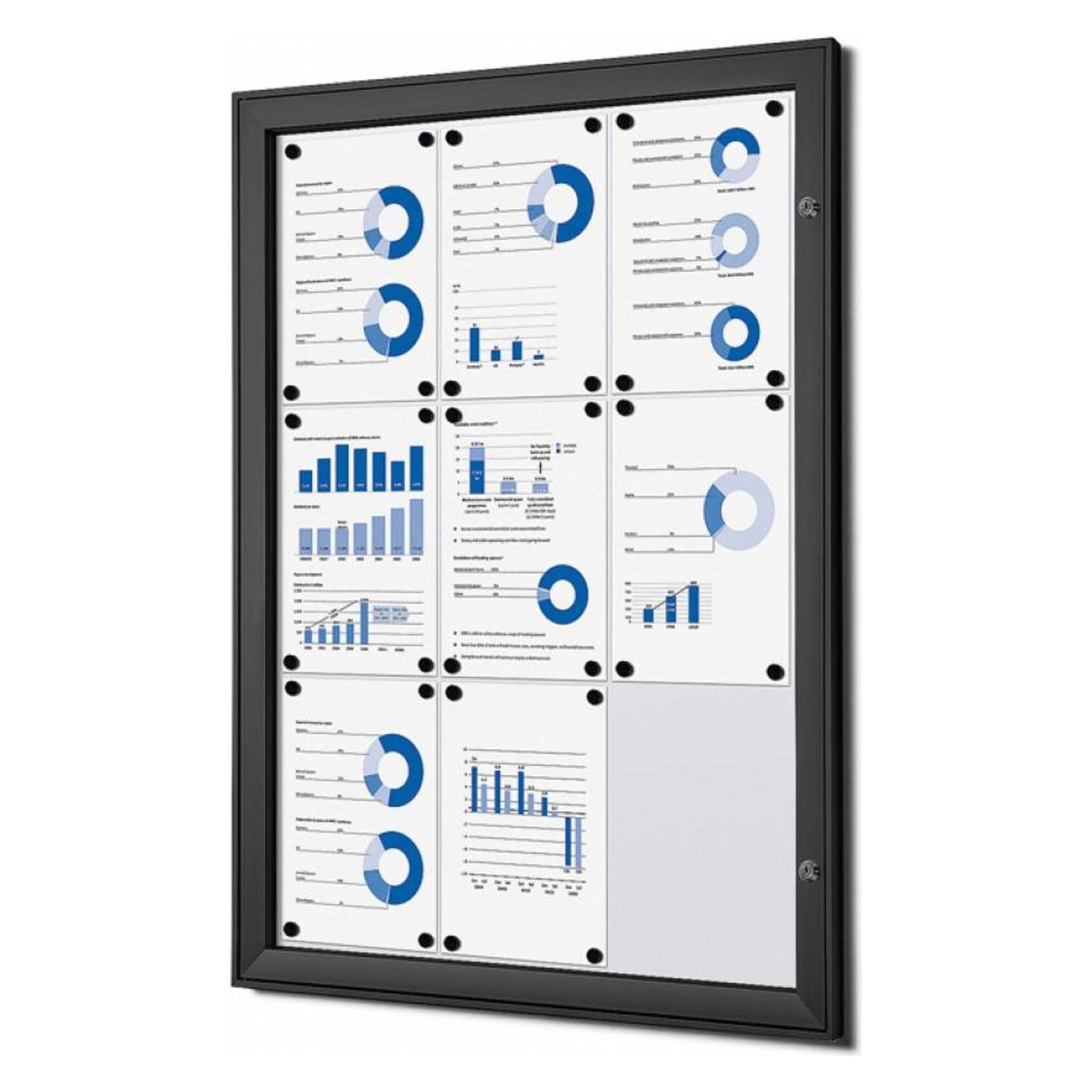 Showdown Displays Showdown Displays Schaukasten grau 9x DIN A4 (74.10 x 100.40 cm) (SCS9xA4C7016JS)