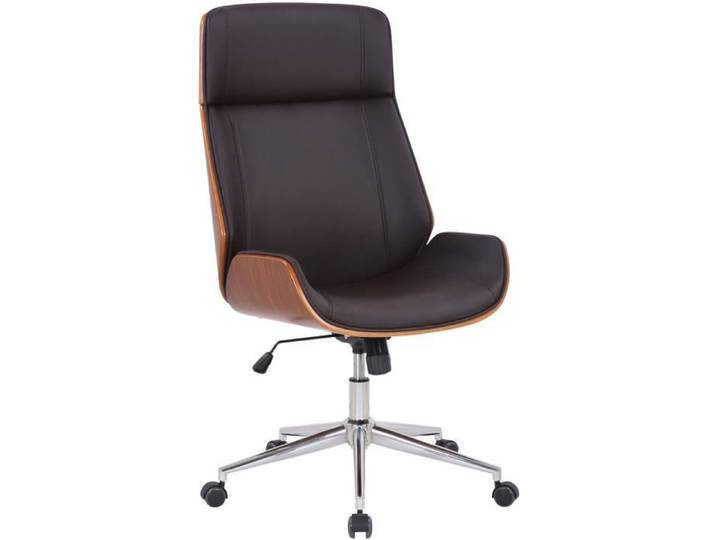 CLP Chaise de bureau Varel - Couleur:noyer/marron