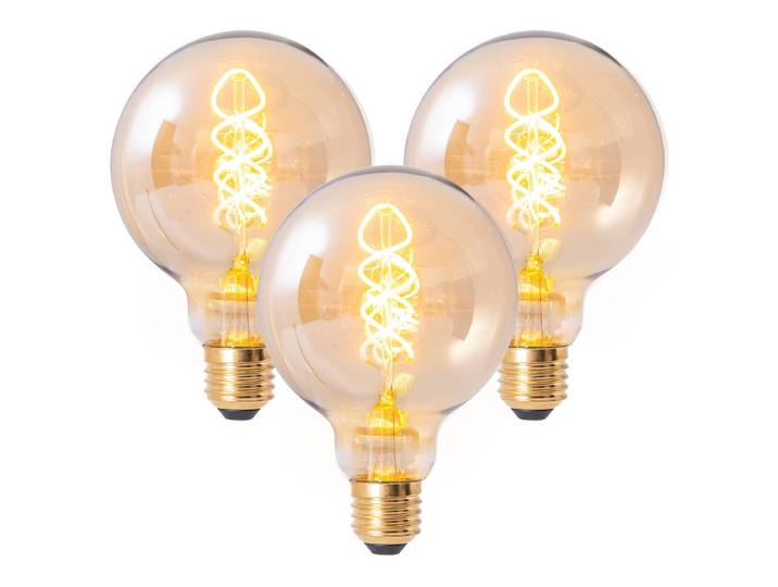 Ampoules LED Dilly II lot de 3 Ø 10cm Transparent