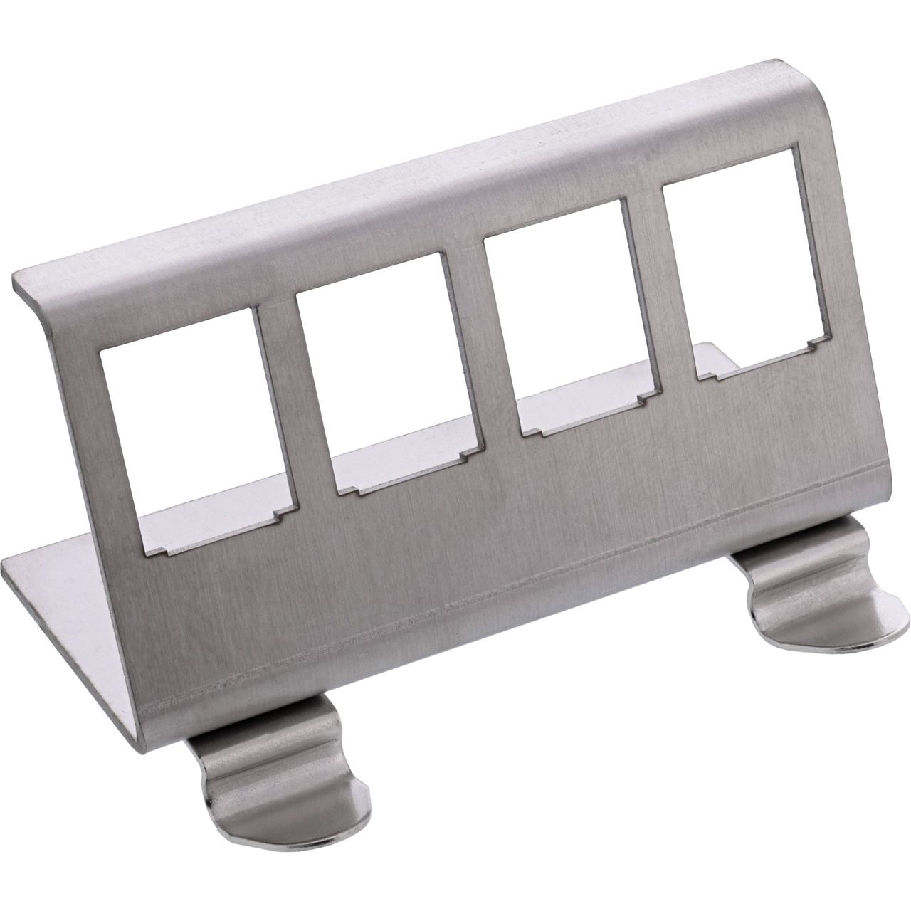 InLine Keystone SNAP-In Metall-Modulhalter, 4-fach für Hutschiene