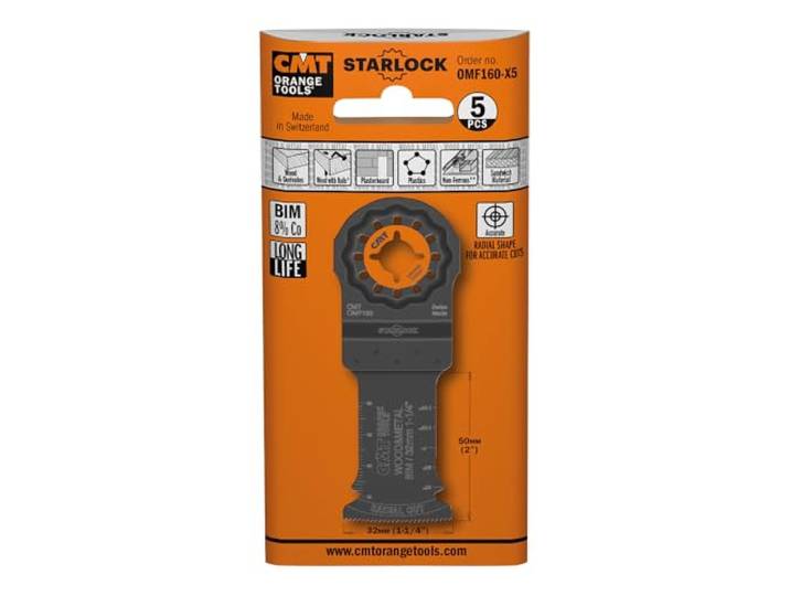 CMT Orange Tools OMF160-X5 Radiale messen 32mm BIM voor hout en metaal