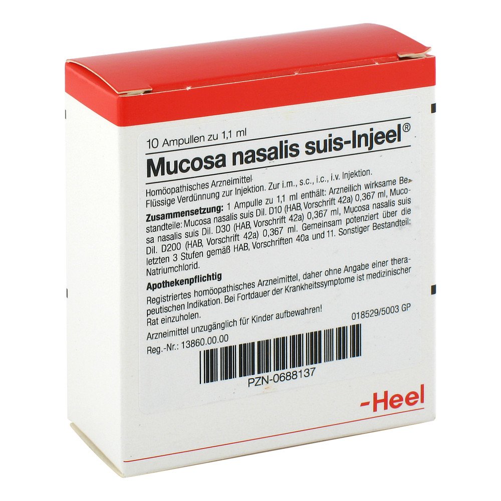 Biologische Heilmittel Heel GmbH Mucosa nasalis suis Injeel Ampullen 00688137