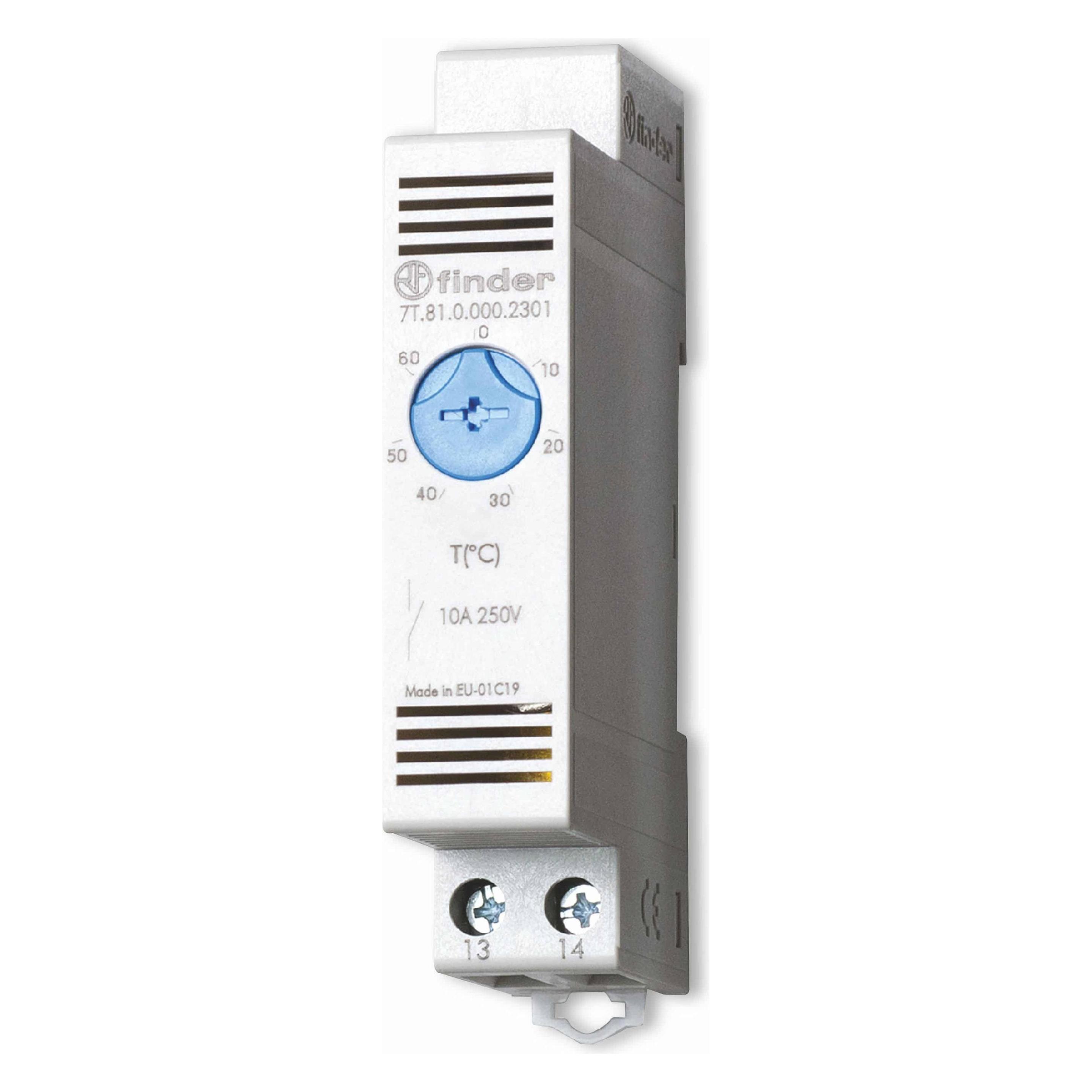 Finder Schaltschrankthermostat 7T.81.0.000.2302, 1 Schliesser (7T.81.0.000.2302)