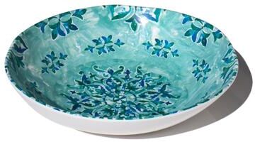 "Abode Homewares Côte D'Azur Melamine Serving Bowl - Teal - 12"""