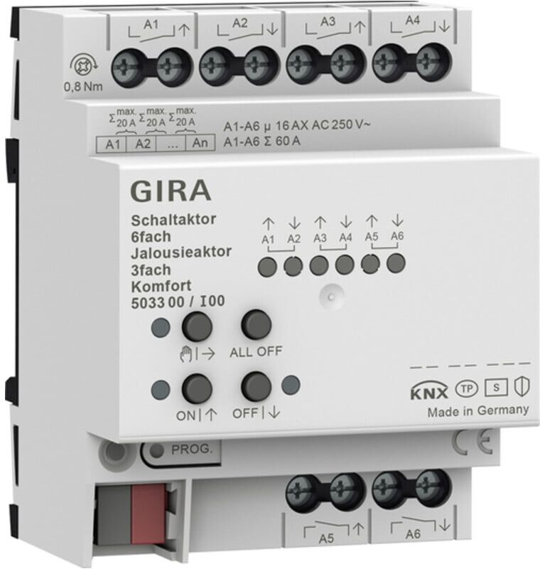 Gira Schalt-, Jalousieaktor 6f/3f 16 A 503300)