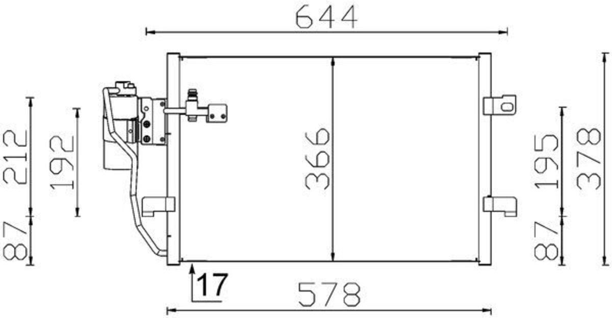 Condenseur, climatisation MAHLE AC 351 000S
