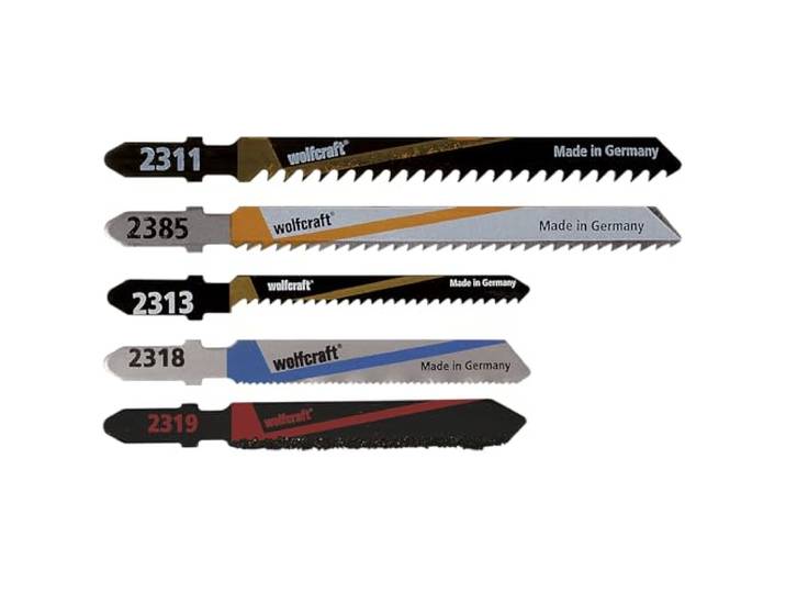 wolfcraft Projectset decoupeerzaagbladen voor interieurbouw 5-delig, T-schacht I 2688000