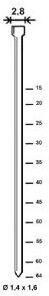Kicloutou Pointes TH Brads 55 mm Inox - Boite de 5000
