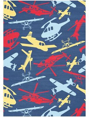 Nourison Imagination Indoor only Blue Graphic Area Rug