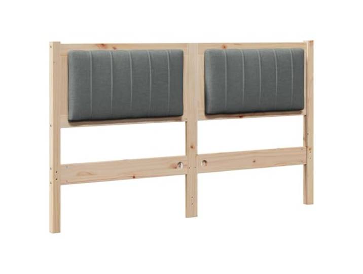 HGLADYU Gepolstertes Kopfteil aus massivem Kiefernholz 140 cm in Braun mit modernem Design