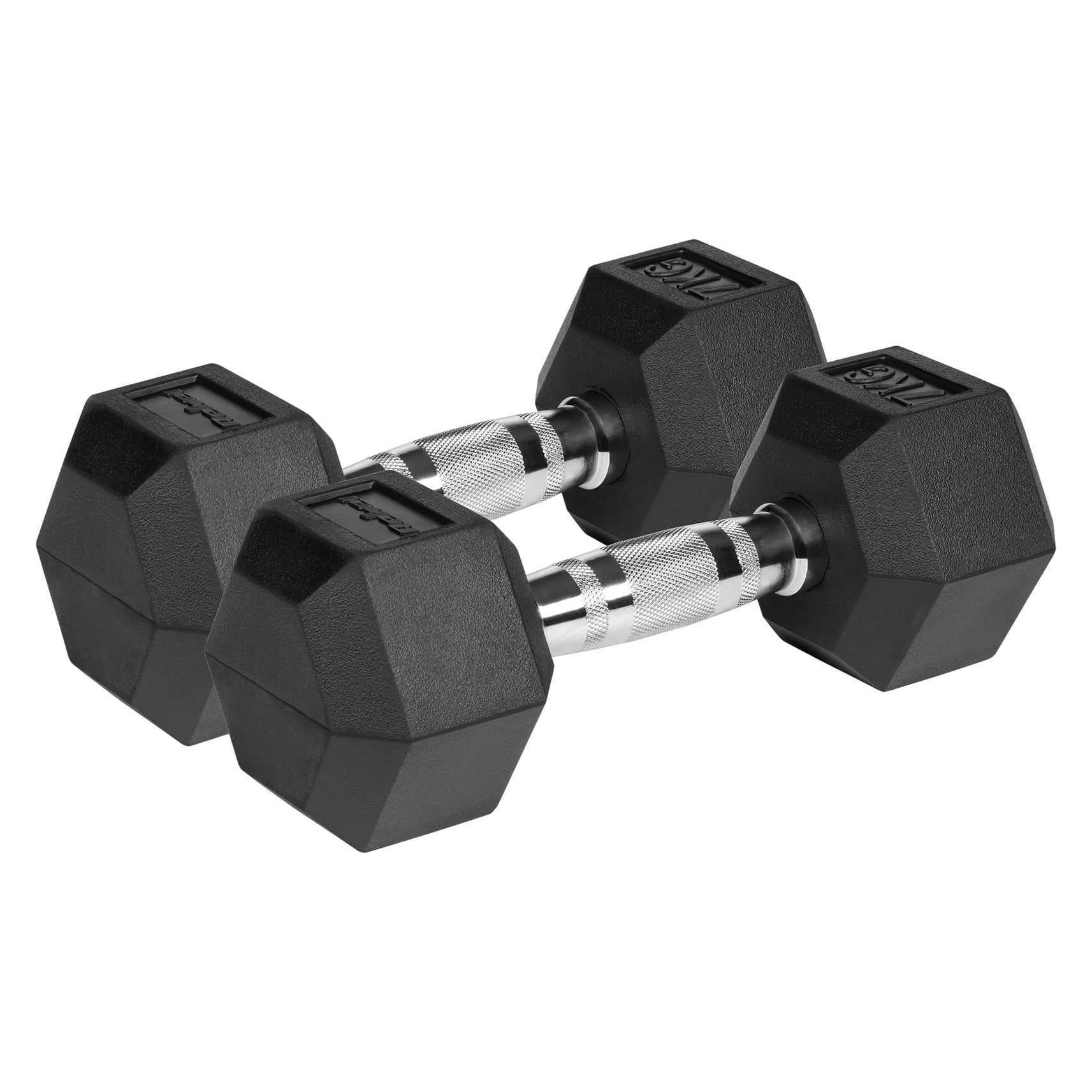Rebel Gummierte Hanteln aus Gusseisen HEX 2x7 kg ACTIVE (RBA-2325-07)