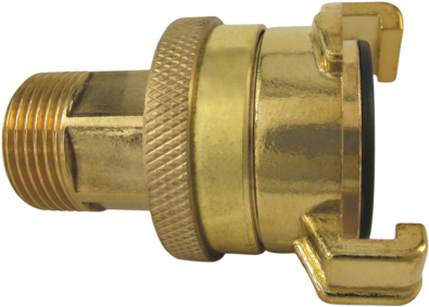 AquaCraft Schlauchkupplung 1 Zoll AG 1001000046 mit Außengewinde & Konter-mutter messing,  (außen ca.33mm)