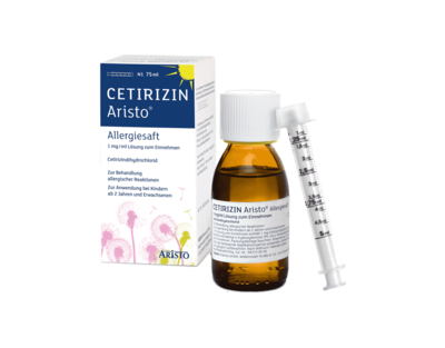 Aristo Pharma GmbH CETIRIZIN Aristo Allergiesaft 1 mg/ml Lsg.z.Einn. 75 ml 13714511