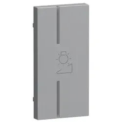 Legrand 765721 Seano 1-modulige rechts Tastenabdeckung MyHome Symbol ”Dimmer”, Farbe Aluminium