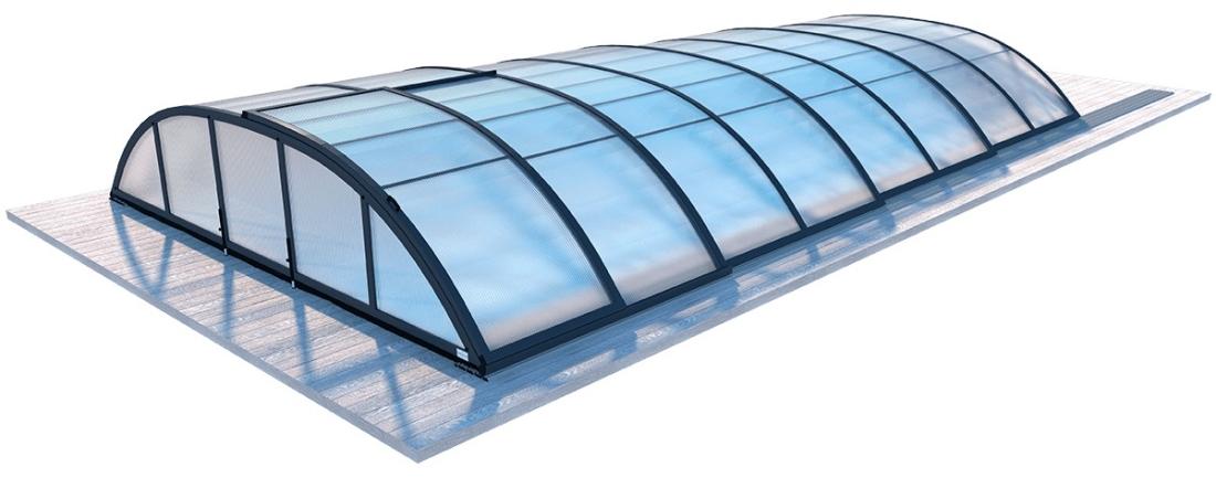 Poolüberdachungen Horizon - 7.03x3.36 m - 8 mm Hohlkammer-Polycarbonat - für pool BAS7307