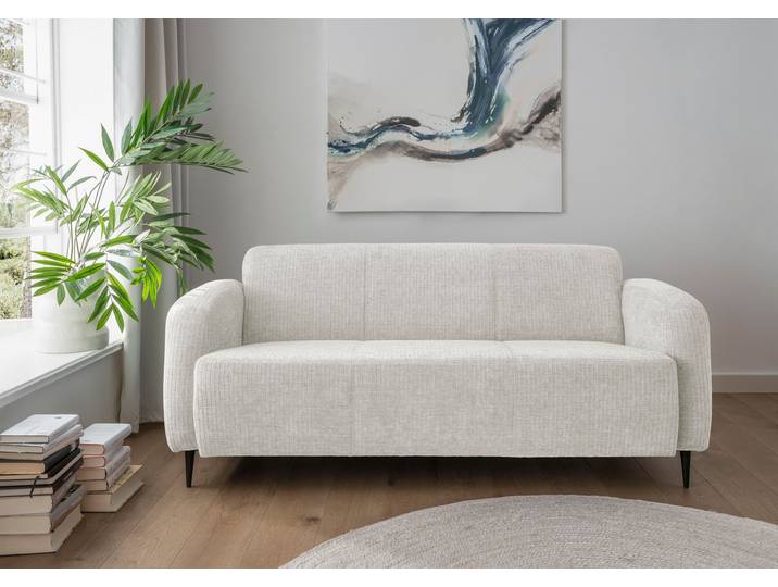 3-Sitzer, Weiß, 185x90 cm, 100% Polyester, Gepolstert, Modern, Inosign