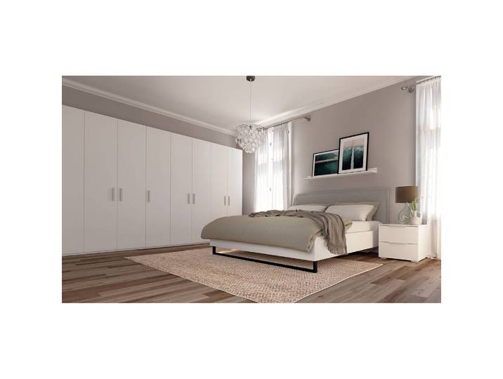 Drehtürenschrank pure 405 x 236cm Beige/Alpinweiß