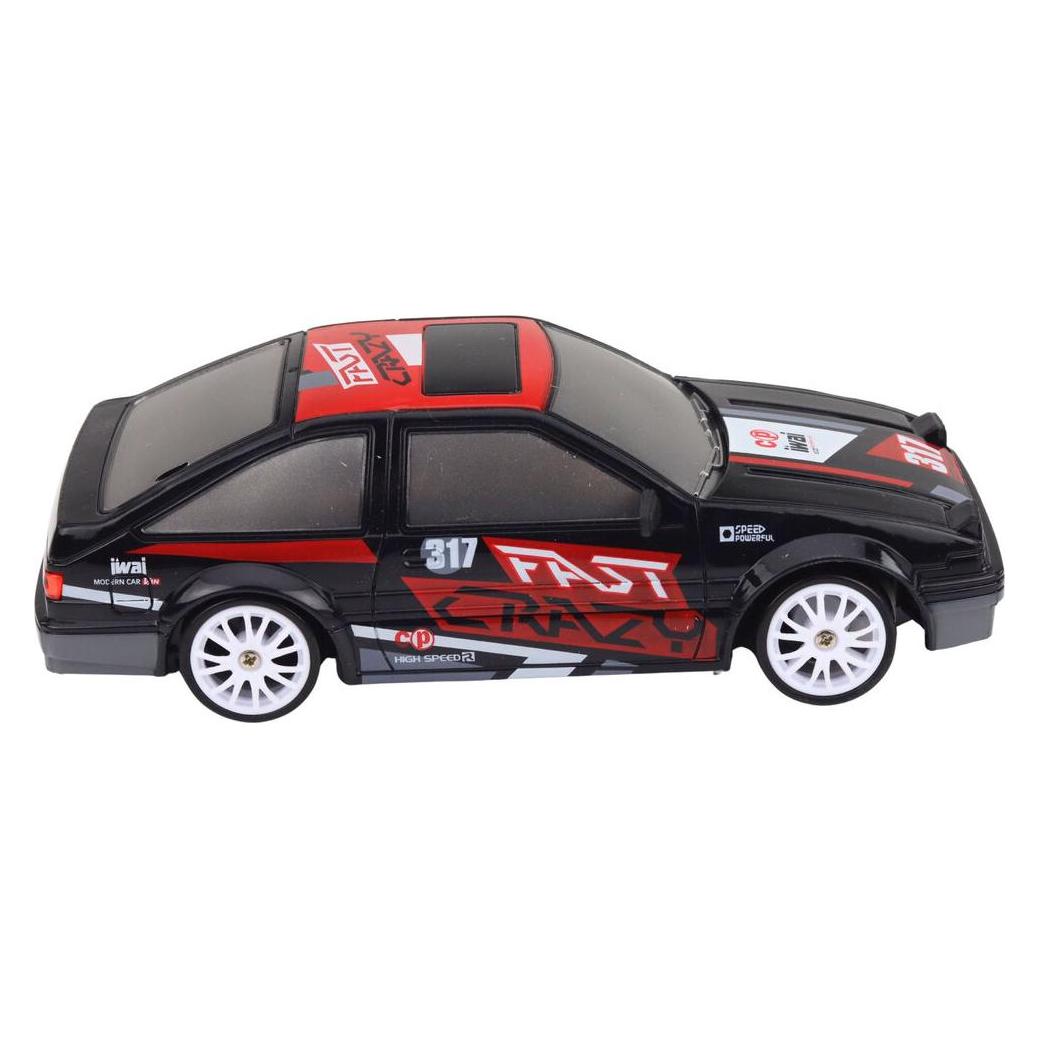 Lean Toys RC Coupé ferngesteuertes Drift-Auto mit austauschbaren Rädern, Schwarz, Massstab 1:24 (67992667)