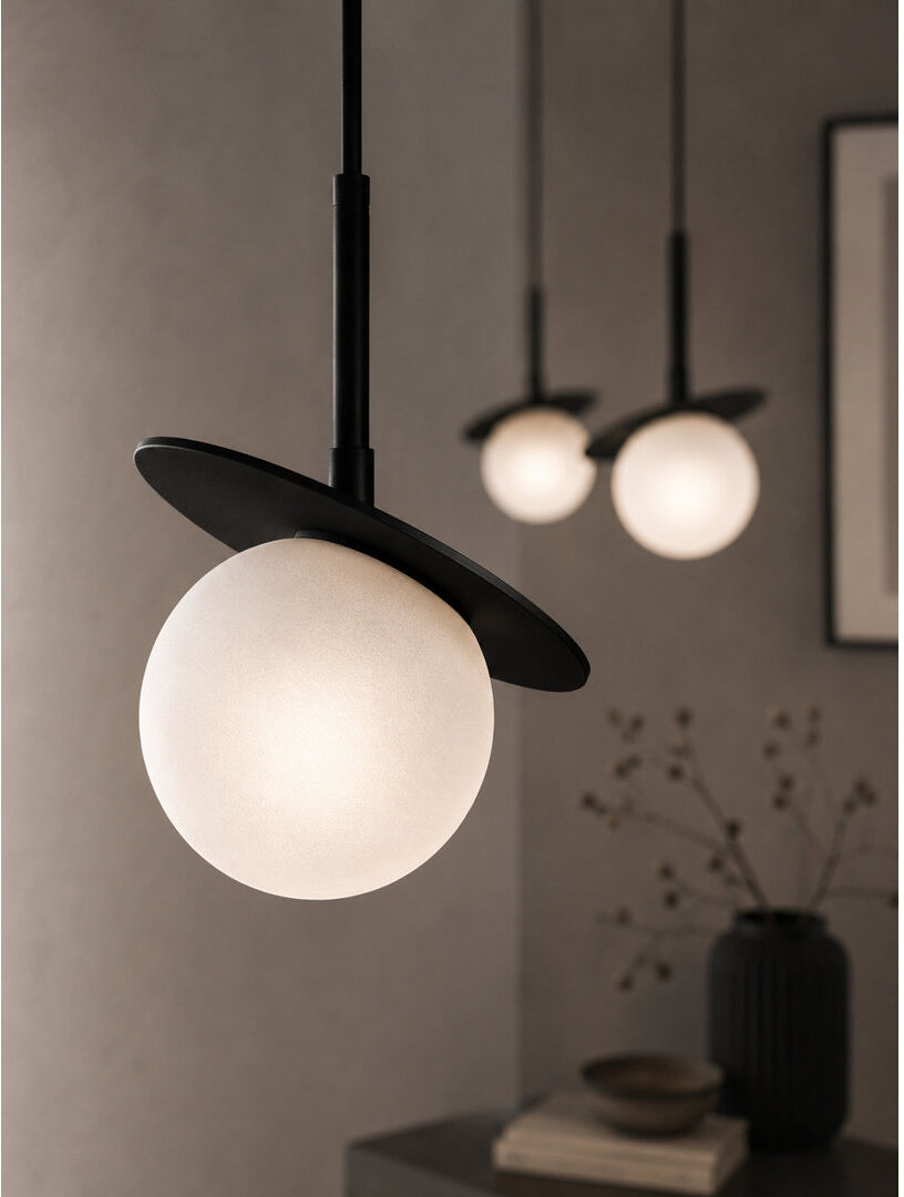 Brayden Studio - Light Pendant Black 120cm H x 65cm W