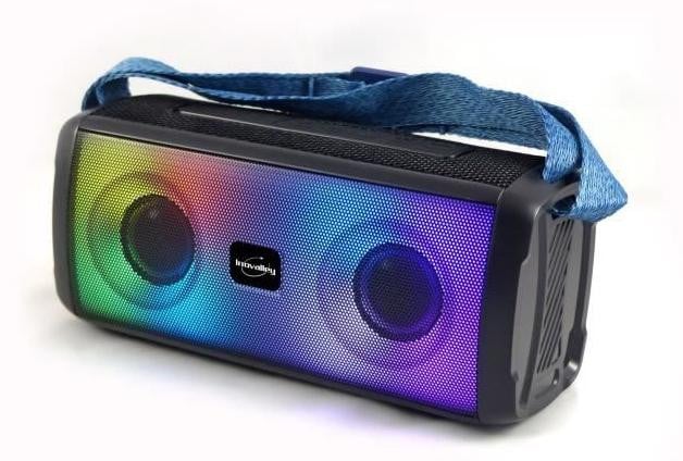 Inovalley Bluetooth Light Speaker HP345-B met 10W vermogen, LED-verlichting, Bluetooth V5.3, Microfoon, TWS, FM, USB 2.0, Micro SD en AUX-IN
