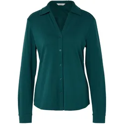 Tchibo - Blusenshirt mit Knopfleiste - Damen - Gr. XXL - petrol
