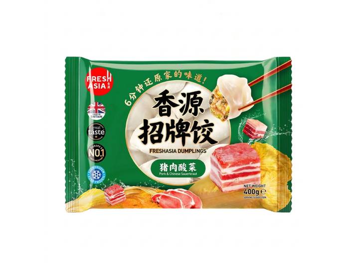FRESHASIA Varkensvlees en Chinese Zuurkool Dumplings 400 g