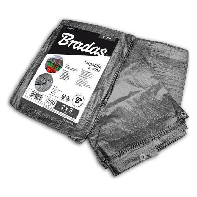 Bradas Plandeka wzmacniana GRAY 6 x 8m 200 g. (8 x 6 m) (PLG2006/8)