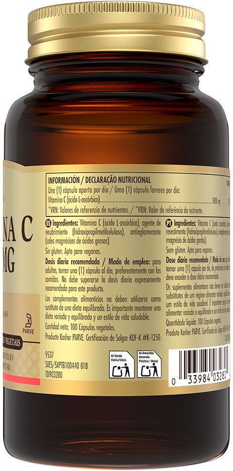 Solgar Vitamine C 1000 mg gélules végétales 100 unités