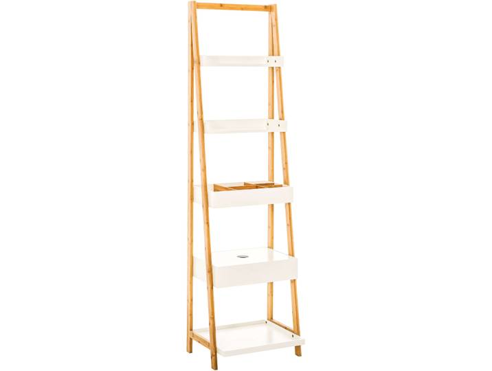 Regal Liana weiss, natur Holzwerkstoff, Bambus B 41.5 H 156 cm - Regal