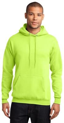 Port & Company PC78H Co Core Fleece Pullover Hooded Sweatshirt in Neon Yellow size 3XL