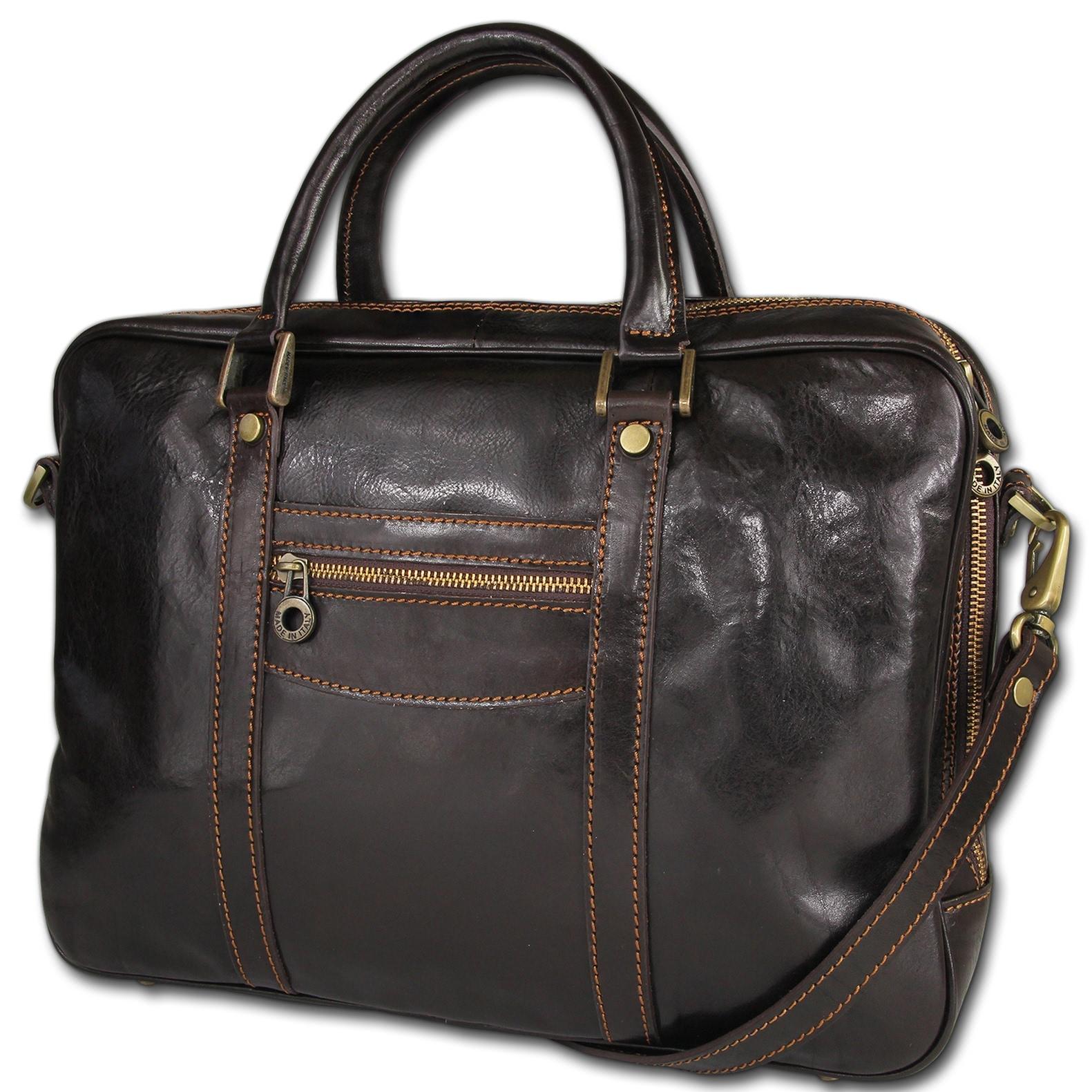 Toscanto moderne , Businesstasche, braun Leder Tasche Damen D3OTT148SN