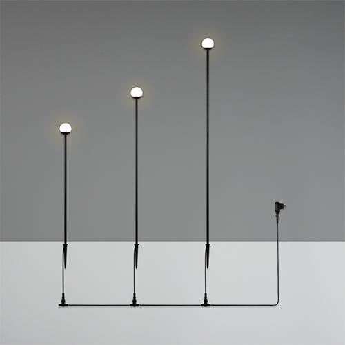 Set van 3 Scoop zwarte tuinlampen voor padverlichting