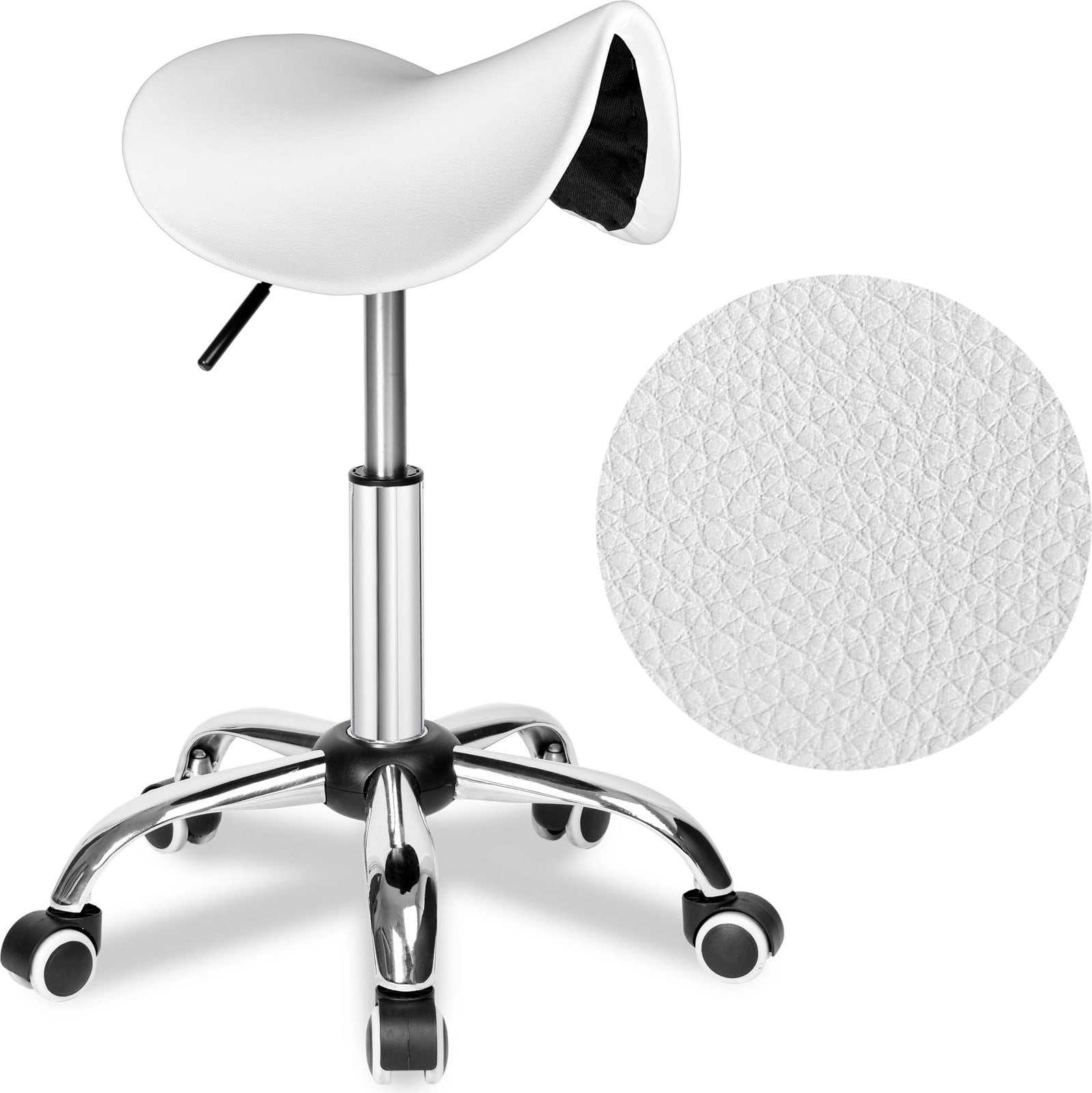 eHokery Stratum Witte kappersstoel voor cosmetische behandelingen