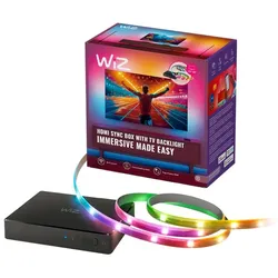 WiZ, LED Streifen, HDMI Sync Box + Lightstrip 55 bis 65 Zoll (Mehrfarbig, RGB, 260 cm, Indoor)