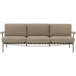 Settle Gartensofa braun 3-Personen-