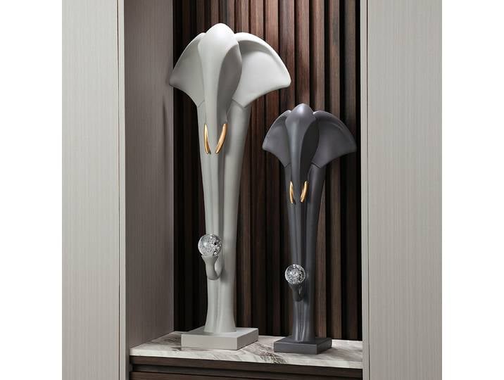 Sculpture d'ornement d'éléphant sur mesure, décoration artisanale, art créatif, pour l'entrée, le foyer, le salon, le sol, le meuble TV